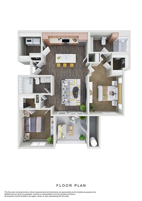 Ridge View Two Bedroom Two Bathroom Floorplan